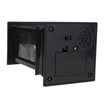 Led-Kerzenlaterne, schwarz, mit Gespenstermuster, Halloween-Dekoration, imitiert Flamme, 20cm hoch