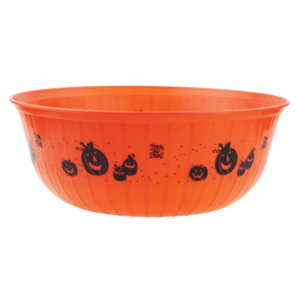 TG78553 Halloween-Bonbonschale mit Kürbismotiv, orange, 29 cm