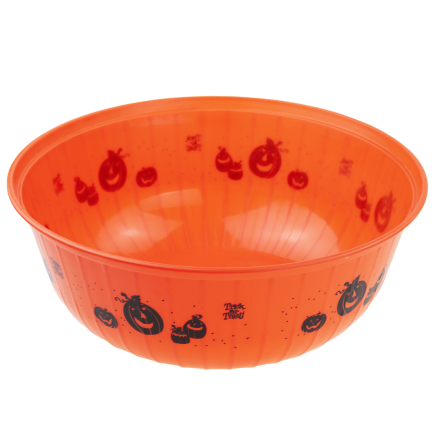 TG78553 Halloween-Bonbonschale mit Kürbismotiv, orange, 29 cm
