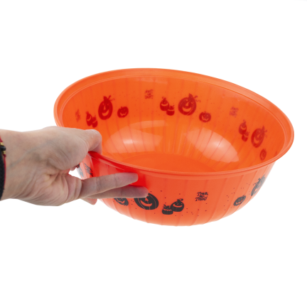 TG78553 Halloween-Bonbonschale mit Kürbismotiv, orange, 29 cm