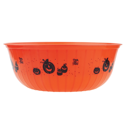 TG78553 Halloween-Bonbonschale mit Kürbismotiv, orange, 29 cm