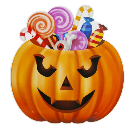 Hängende Dekoration für Tür Fenster, Papier, orange, Kürbisse, Halloween-Thema, Satz von 3 Kürbisse