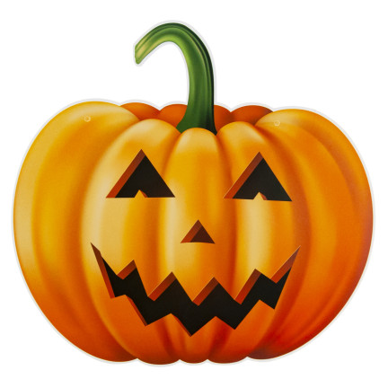 Hängende Dekoration für Tür Fenster, Papier, orange, Kürbisse, Halloween-Thema, Satz von 3 Kürbisse