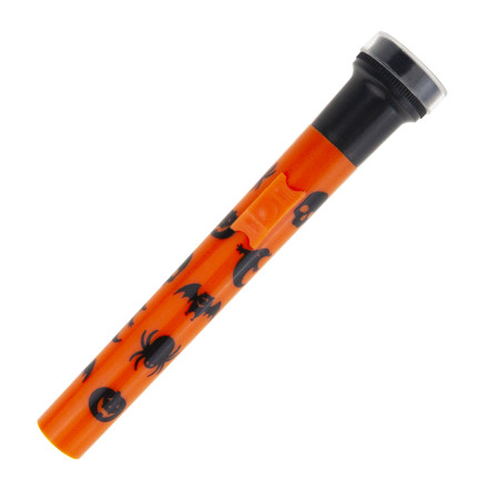 Projektor-Taschenlampe mit Kappen, Kunststoff, Mix aus Halloween-Motiven, batteriebetrieben, 5 Motive, Set