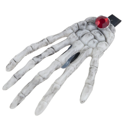 Haarspangen, Halloween Dekoration, Verkleidungszubehör, Design mit Totenköpfen, Skelett, 2er Set.