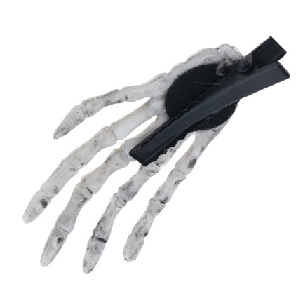 Haarspangen, Halloween Dekoration, Verkleidungszubehör, Design mit Totenköpfen, Skelett, 2er Set.