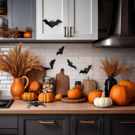 Künstliche Spinnen, schwarz, Halloween Dekoration, schwarze Tarantel, 8er Set, 8cm