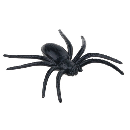 Künstliche Spinnen, schwarz, Halloween Dekoration, schwarze Tarantel, 8er Set, 8cm