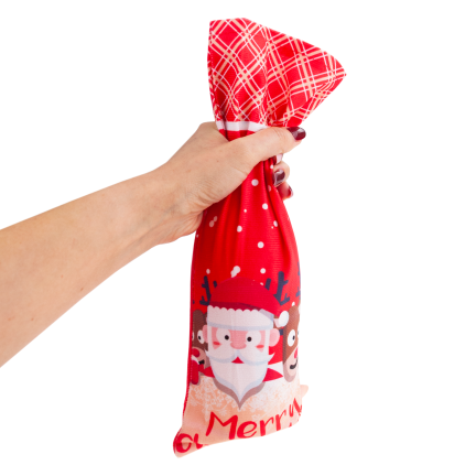 TG78760 Flaschenhülle, Beutel, Verpackung, Etui, Weihnachtsartikel, Nikolausgeschenk