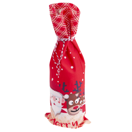 TG78760 Flaschenhülle, Beutel, Verpackung, Etui, Weihnachtsartikel, Nikolausgeschenk