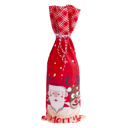 TG78760 Flaschenhülle, Beutel, Verpackung, Etui, Weihnachtsartikel, Nikolausgeschenk