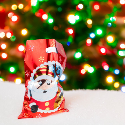 Geschenkbeutel, Geschenktüten, Plastiktüten, Nikolaus- und Weihnachtsartikel, 10er-Set. 