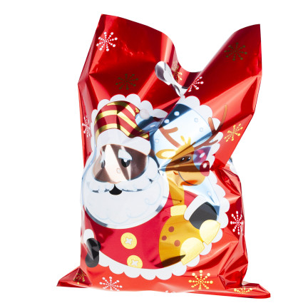 Geschenkbeutel, Geschenktüten, Plastiktüten, Nikolaus- und Weihnachtsartikel, 10er-Set. 