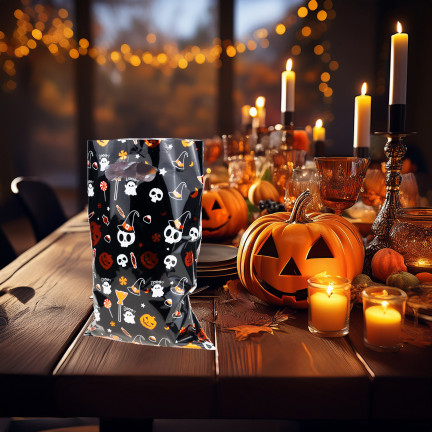 Bonbontüten, Geschenktüten, Folientüten, gemischte Designs, Halloween-Dekoration, 10er-Set.