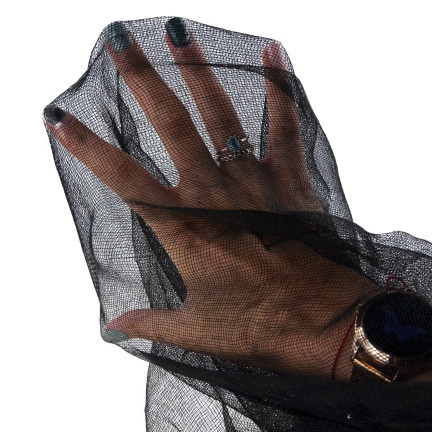 Künstliches Spinnennetz, schwarzes Netz, Halloween-Dekoration, universell einsetzbar, Größe 80x200 cm