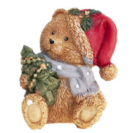TG79572-1 TEDDYBÄR POLYRESIN WEIHNACHTSDEKORATION TEDDYBÄR FIGÜRCHEN
