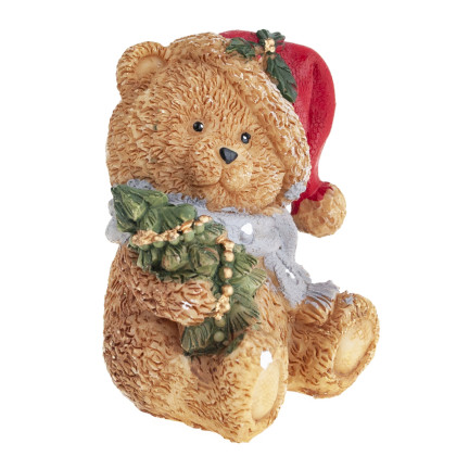 TG79572-1 TEDDYBÄR POLYRESIN WEIHNACHTSDEKORATION TEDDYBÄR FIGÜRCHEN