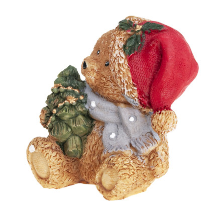 TG79572-1 TEDDYBÄR POLYRESIN WEIHNACHTSDEKORATION TEDDYBÄR FIGÜRCHEN