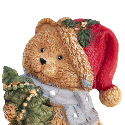TG79572-1 TEDDYBÄR POLYRESIN WEIHNACHTSDEKORATION TEDDYBÄR FIGÜRCHEN
