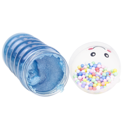 Slime, Knetmasse, zum Spielen, für Kinder, mit Behälter, elastisch, verschiedene Farben