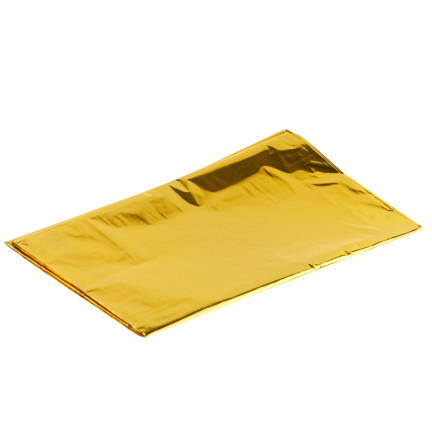 Weihnachtstischdecke, aus Folie, goldfarben, glänzend, Tischdekoration, 137×274 cm
