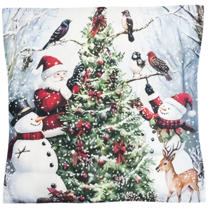 TG80101 – Set mit 4 Weihnachtskissenbezügen, dekorative Kissen für Weihnachten