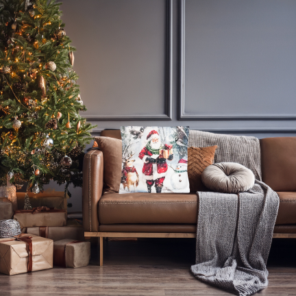 TG80101 – Set mit 4 Weihnachtskissenbezügen, dekorative Kissen für Weihnachten