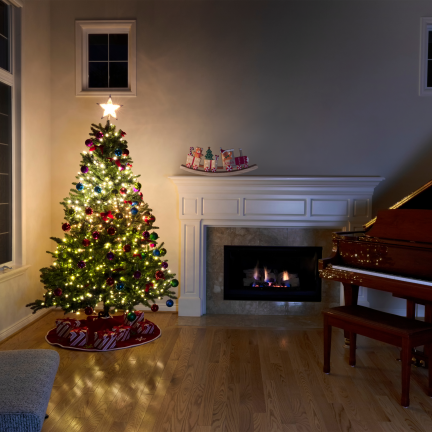 TG80165 Weihnachtszug aus Holz – farbenfrohe Weihnachtsdekoration, 23 cm