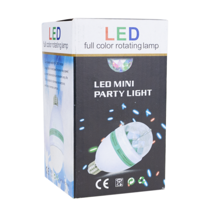 TG80287 DISCO KUGEL LED GLÜHBIRNE PROJEKTOR DISCO ROTIERENDE PARTY KUGEL