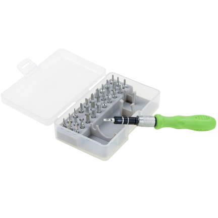 TG80289 PRÄZISIONSSCHRAUBENDREHER-BITSATZ MIT MAGNET 32-TEILIG