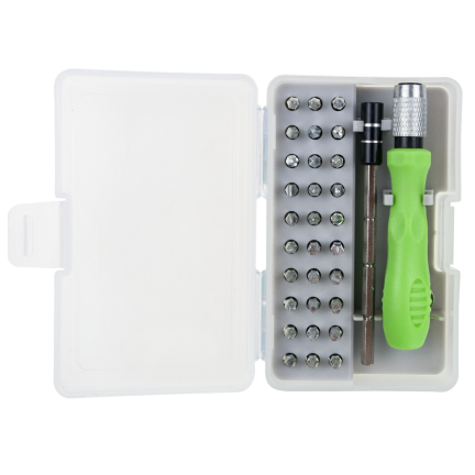 TG80289 PRÄZISIONSSCHRAUBENDREHER-BITSATZ MIT MAGNET 32-TEILIG