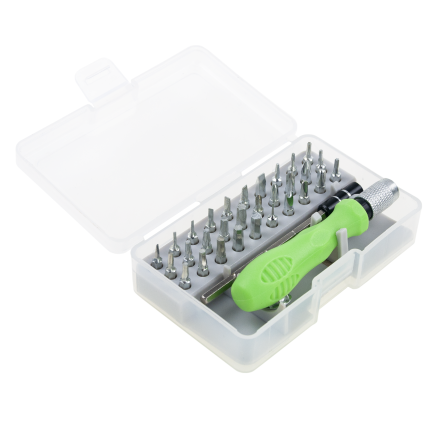 TG80289 PRÄZISIONSSCHRAUBENDREHER-BITSATZ MIT MAGNET 32-TEILIG