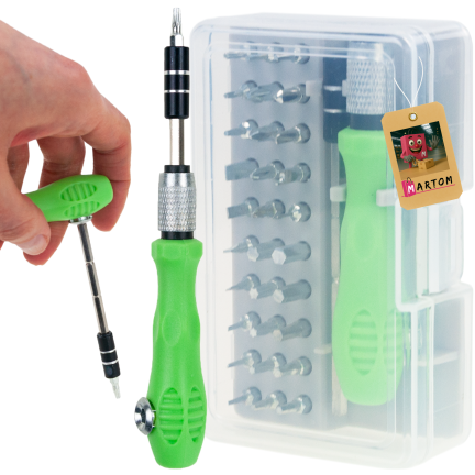TG80289 PRÄZISIONSSCHRAUBENDREHER-BITSATZ MIT MAGNET 32-TEILIG