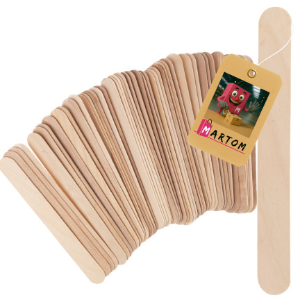 TG80299 KREATIVE HÖLZERNE KLEBESTIFTE DIY EISCREME-STICKS 50PCS/KPL