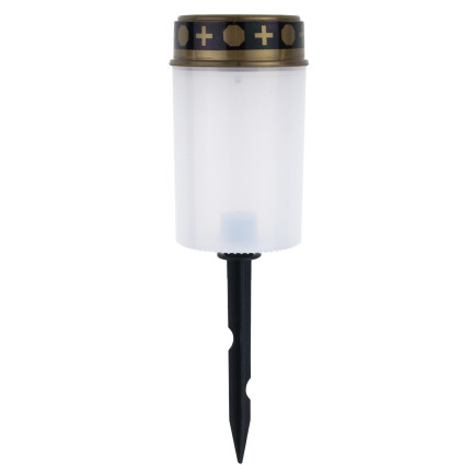 TG80339-1 SOLAR LED KERZE GRAB LAMPE FRIEDHOF STATUE WARMES LICHT