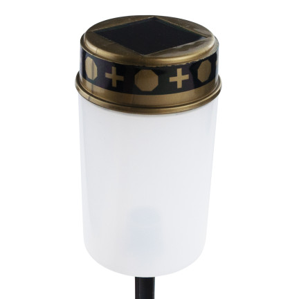 TG80339-1 SOLAR LED KERZE GRAB LAMPE FRIEDHOF STATUE WARMES LICHT