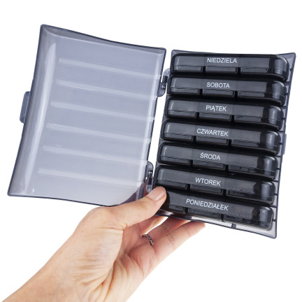Medikamenten-Organizer, Tablettenbox, 7 Tage, Woche, 3 Mahlzeiten, Wochenetui