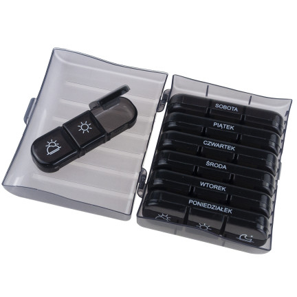 Medikamenten-Organizer, Tablettenbox, 7 Tage, Woche, 3 Mahlzeiten, Wochenetui