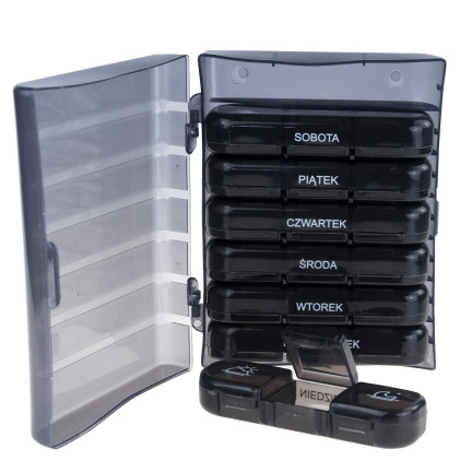 Medikamenten-Organizer, Tablettenbox, 7 Tage, Woche, 3 Mahlzeiten, Wochenetui