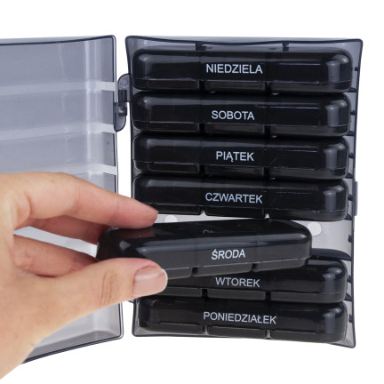 Medikamenten-Organizer, Tablettenbox, 7 Tage, Woche, 3 Mahlzeiten, Wochenetui