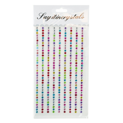 TG80419 SELBSTKLEBENDE KRISTALLE STRASS ZIRKONE AUFKLEBER DEKORATIONSSET