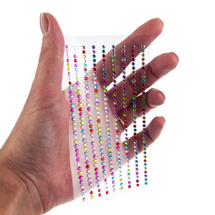 TG80419 SELBSTKLEBENDE KRISTALLE STRASS ZIRKONE AUFKLEBER DEKORATIONSSET