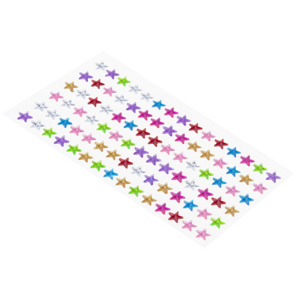 Sternchen-Aufkleber, selbstklebende Strasssteine, verschiedene Farben, in Blisterverpackung, Kreativ-Set