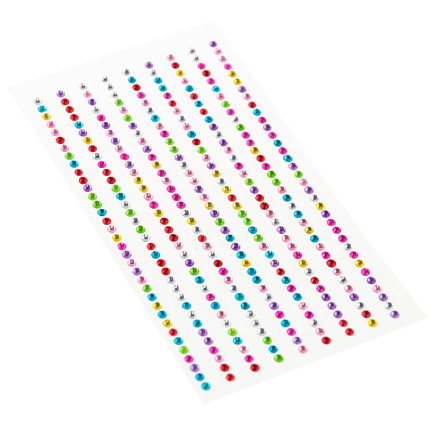 TG80419 SELBSTKLEBENDE KRISTALLE STRASS ZIRKONE AUFKLEBER DEKORATIONSSET