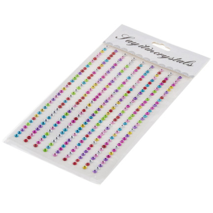 TG80419 SELBSTKLEBENDE KRISTALLE STRASS ZIRKONE AUFKLEBER DEKORATIONSSET