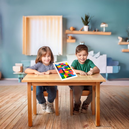 Tg80424 Holz Tetris Tangram Montessori Puzzle