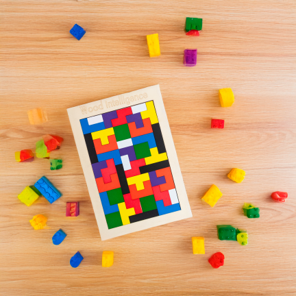 Tg80424 Holz Tetris Tangram Montessori Puzzle