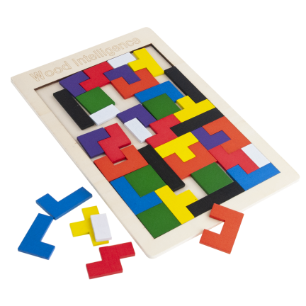 Tg80424 Holz Tetris Tangram Montessori Puzzle