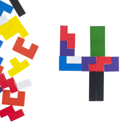 Tg80424 Holz Tetris Tangram Montessori Puzzle