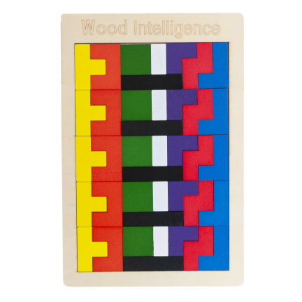 Tg80424 Holz Tetris Tangram Montessori Puzzle